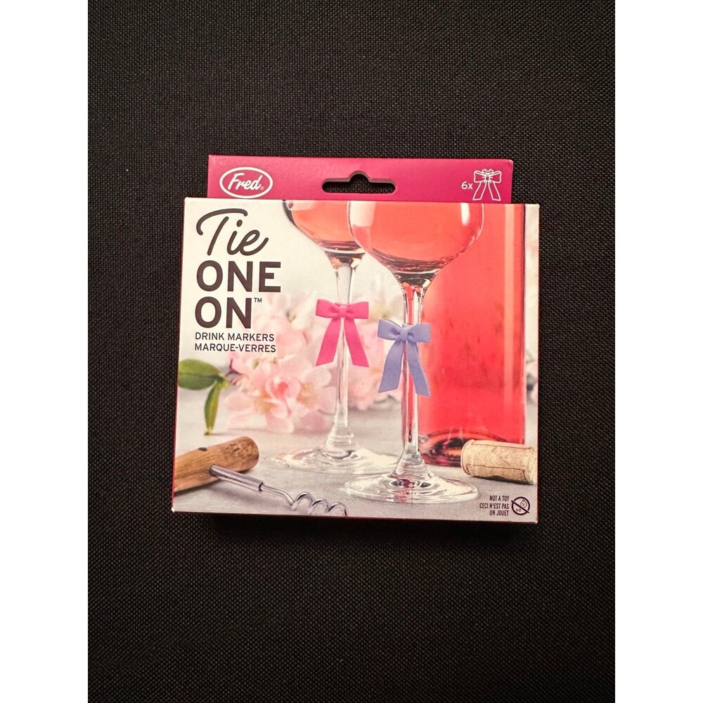 NEW colorful bows tie one on drink markers